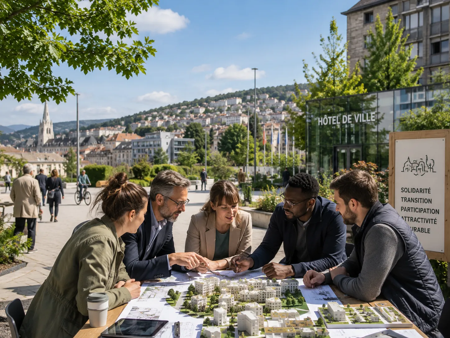 Collectivite travaillant sur un projet de revitalisation territoriale